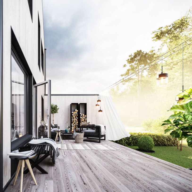 Öppna upp vägg för fönster samt mellan kök & vardagsrum