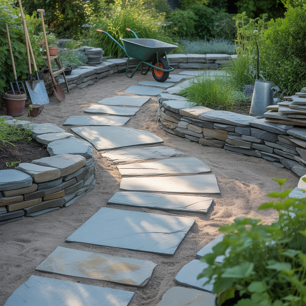 6.Bygga en uteplats i sten steg for steg