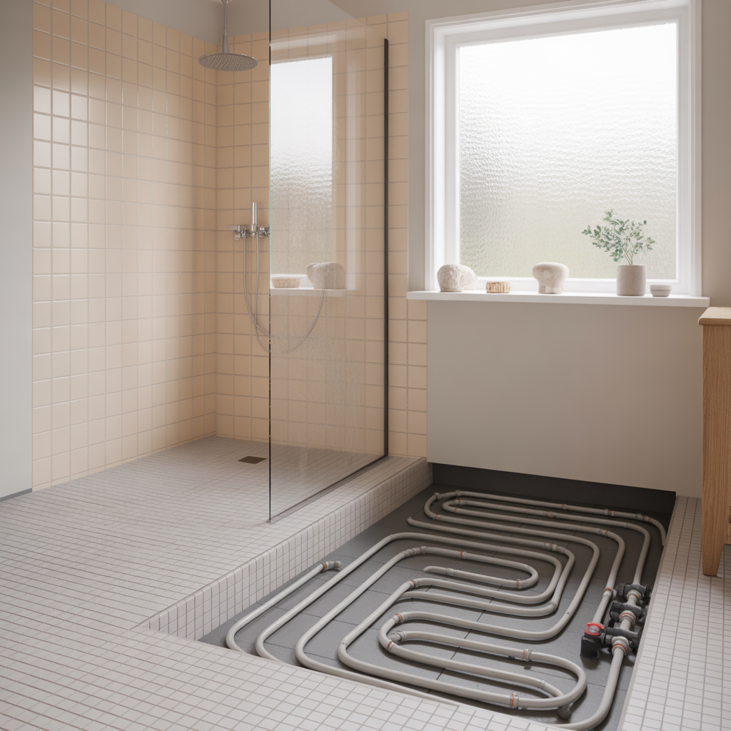 9.Ar det vart att installera golvvarme i badrummet