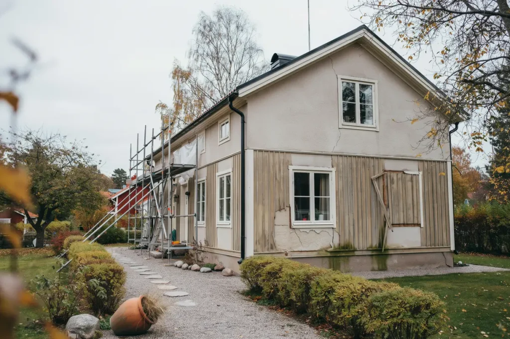 fasadrenovering p villa s uppt cker du skador i tid och v ljer r tt tg rd