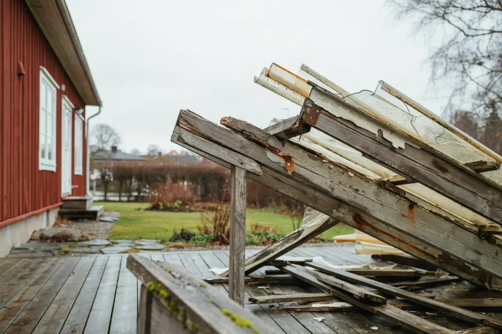 n r b r ett ruttet altantak eller pergola rivas